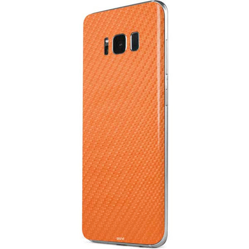 Orange Carbon Fiber Specialty Material Galaxy S8 Plus Skin